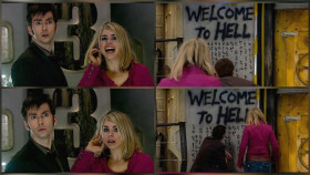 — Добро пожаловать в ад.
— Ну не все так плохо.
— Так на стене написано.